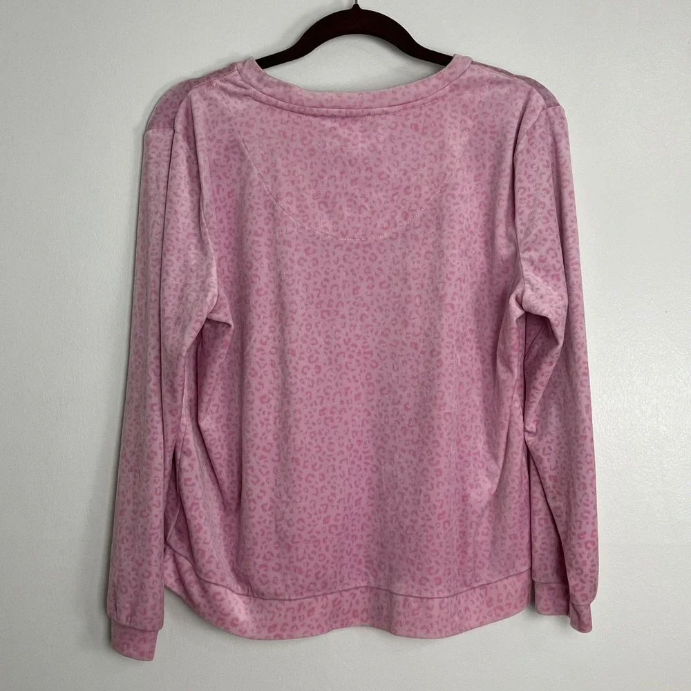 Y2K Juicy Couture Pink Leopard Print Velour Rhinestone Jogger Sweat‎ Set L